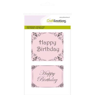 Craft Emotions Clearstamps Botanical Happy Birthday