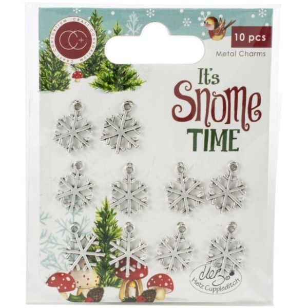 Craft Consortium It´s Snowtime Metal Charms Snowflakes