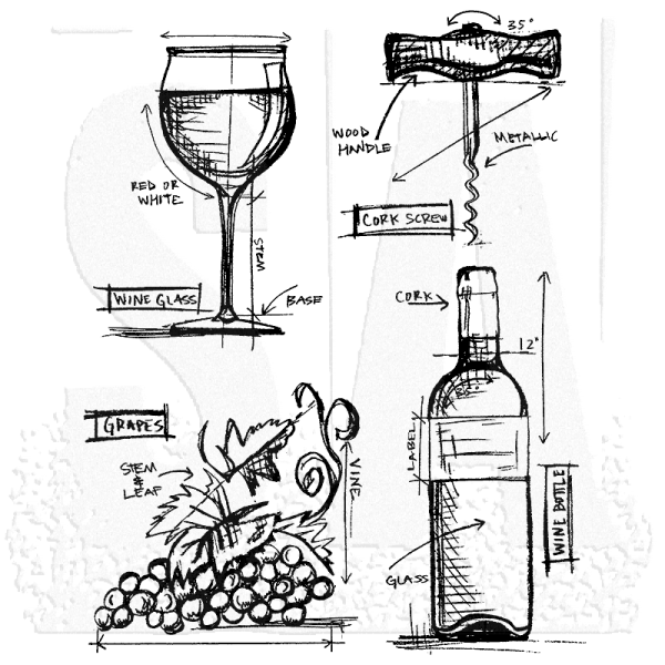 Tim Holtz Wine Blueprint