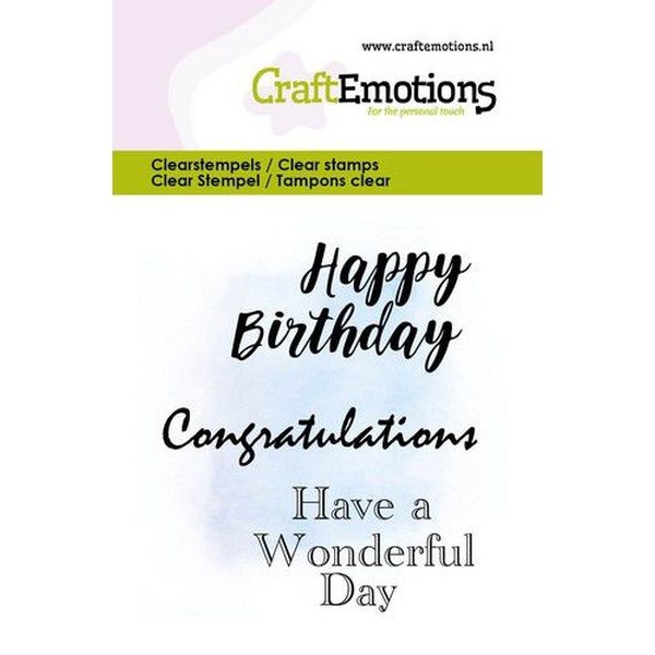 Craft Emotions Clearstamps 6x7 Happy Birthday
