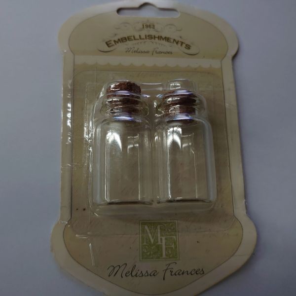 Melissa Frances Embellishments Mini Glass Bottles