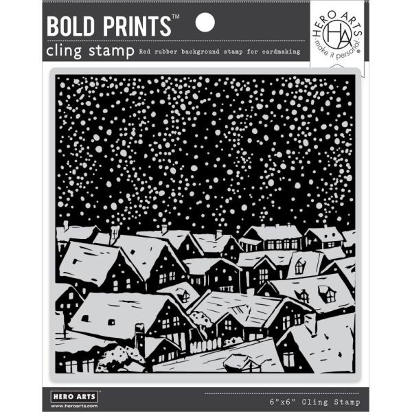 Hero Arts - Clingstamp Snowy Rooftops Bold Prints