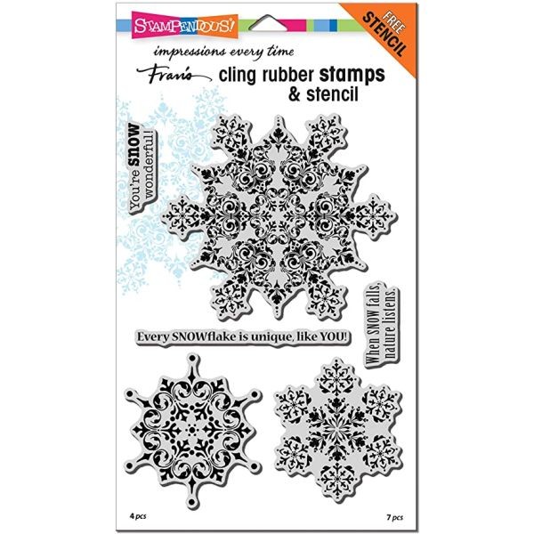 Stampendous Fran´s Clingstamps & Stencil Intricate Snowflakes