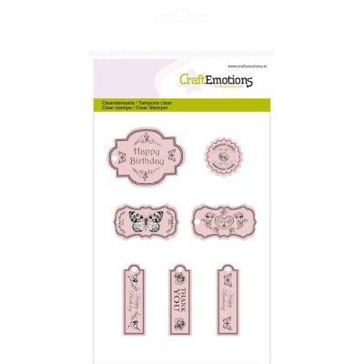 Craft Emotions Clearstamps Botanical Tags