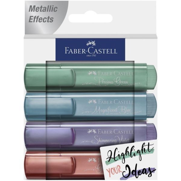 Faber Castell Metallic Text Liner- 4er Set
