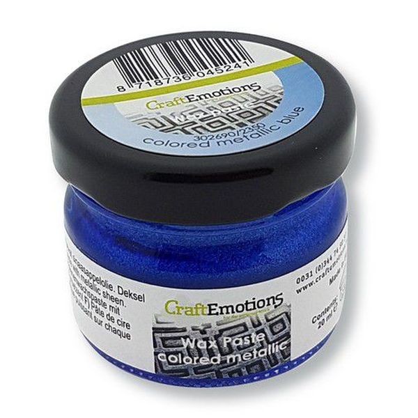 Craft Emotions Wax Paste Colored Metallic Blue