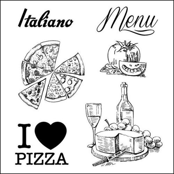 ScrapBerry´s Clearstamps Discover Italy - Menu