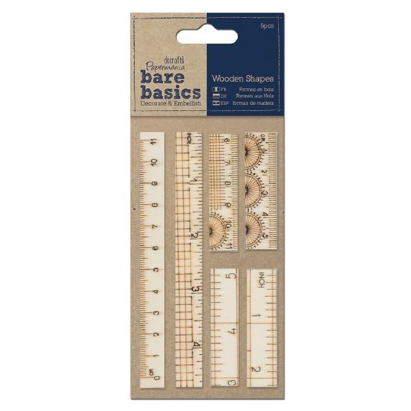 Papermania Bare Basics Wooden Shapes Ruler