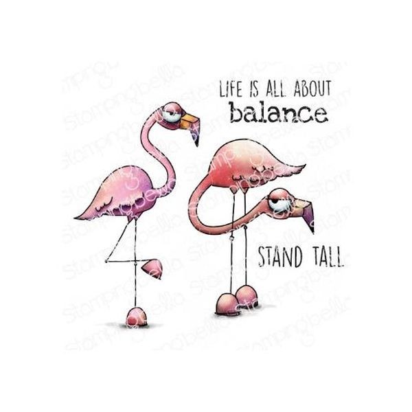 Stamping Bella Clingstamps Oddball Flamingo