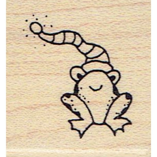 Inky Antics Wood-Mounted Rubberstamp Froggy