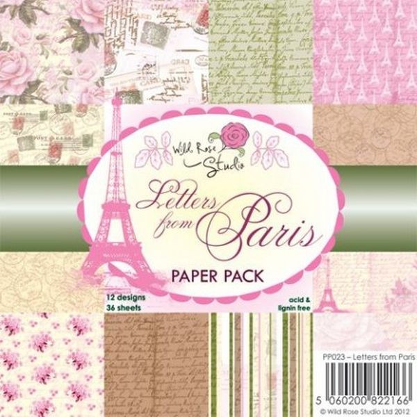 Wild Rose Studio Paper Pack 6x6 Letters from Paris