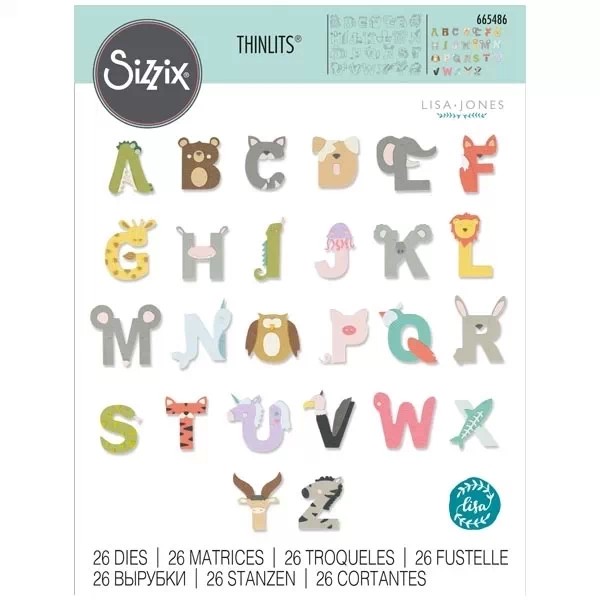 Sizzix Thinlits Animal Alphabet