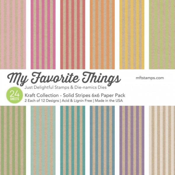 My Favorite Things Kraft Collection Paper Pad Solid Stripes