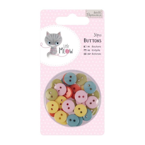 Papermania Little Meow Buttons