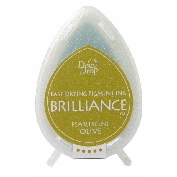 Tsukineko Brilliance Dew Drop Pearlescent Olive
