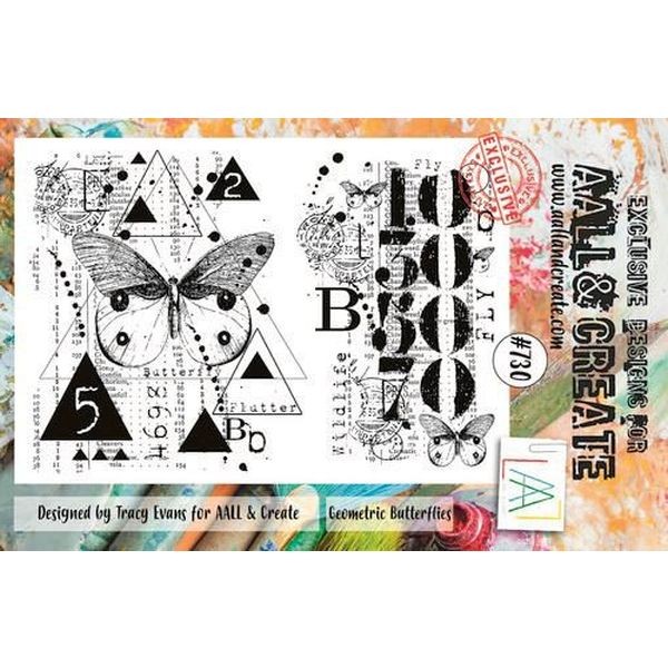 AALL & Create Clearstamps A5 No. 730 Geometric Butterflies