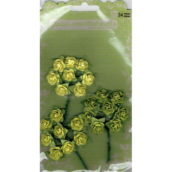 Prima Marketing Flower Embellishments Mini Rose Lime
