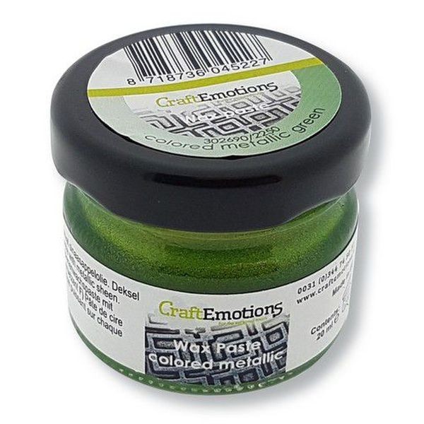 Craft Emotions Wax Paste Colored Metallic Green