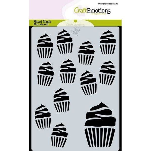 Craft Emotions Stencil A6 Cupcakes