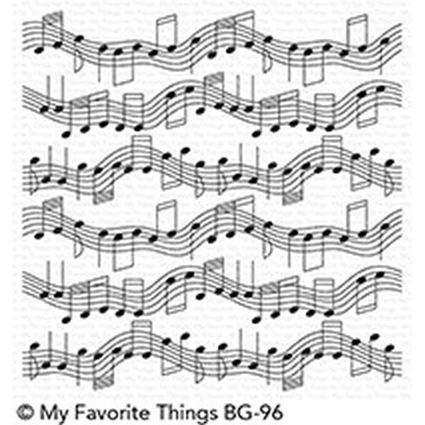MFT Clingstamps Musical Notes Background