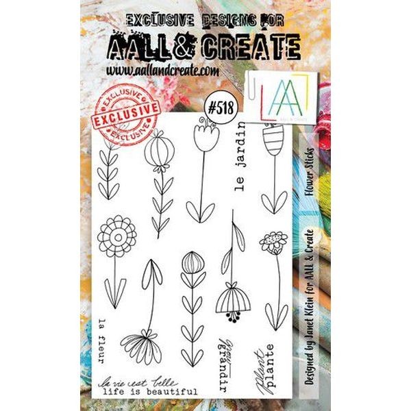 AALL & Create Clearstamps A6 No. 518 Flower Sticks