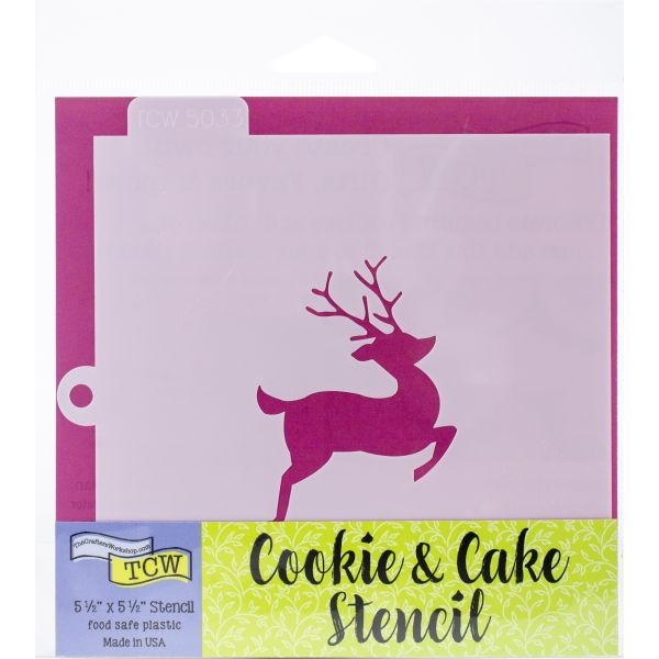 TCW Cookie & Cake Stencil Reindeer