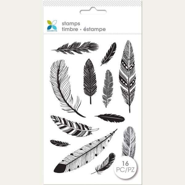 Momenta Clearstamps Assorted Feathers