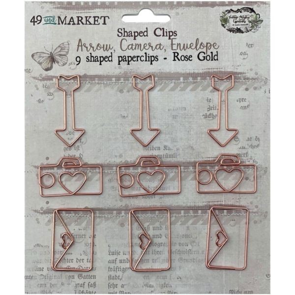 49 and Market Foundations Paper Clips Arrow, Camera, Envelope In Rose Gold