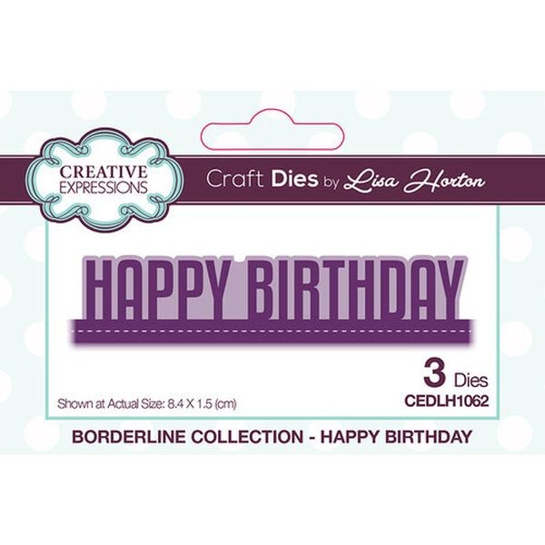 Creative Expressions Craft Dies Borderline Collection Happy Birthday
