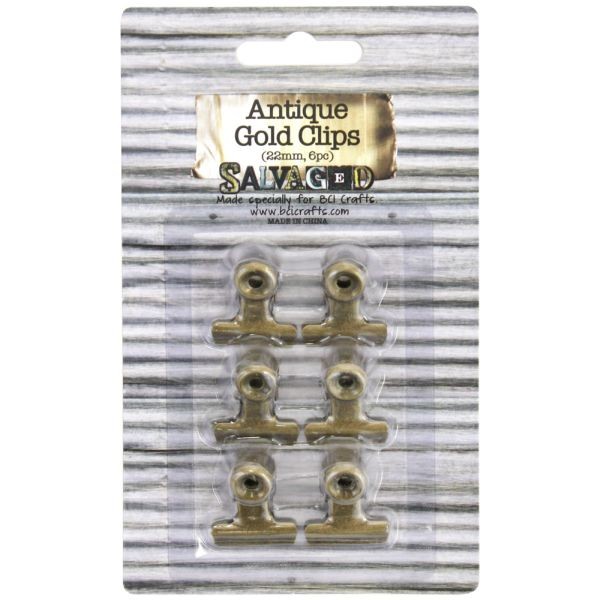 BCI Crafts Salvaged Bull Clips Antique Gold