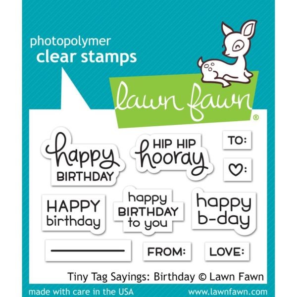 Lawn Fawn Clearstamps 2x3 Tiny Tag Sayings Birthday