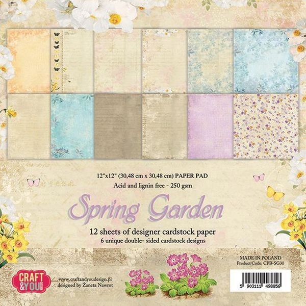 Craft & You Spring Garden Big Paper Set 12x12