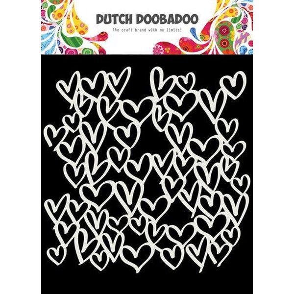 Dutch Doobadoo Mask Stencil 6x6 Hearts