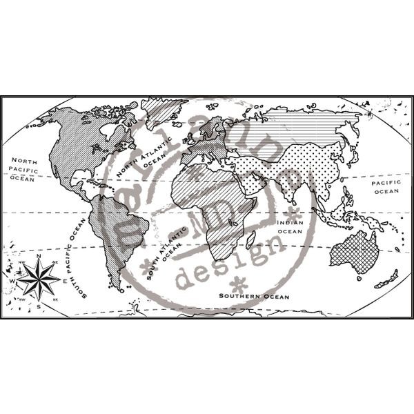Marianne D Clearstamps Map of the World