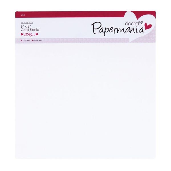 Papermania Cards & Envelopes 8x8 White
