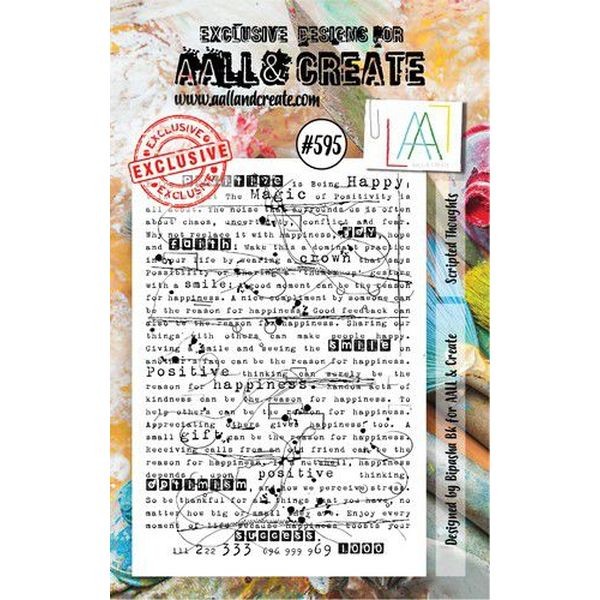 AALL & Create Clearstamps A7 No. 595 Scripted Thoughts