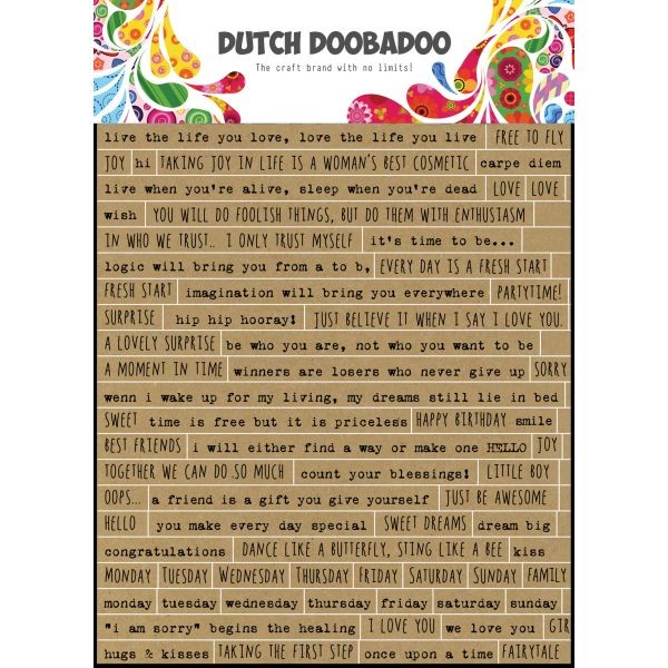 Dutch Doobadoo Sticker Art A5 English Text