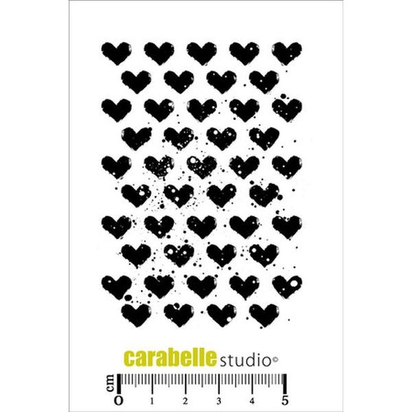 Carabelle Studio Tampon Art Stamp A7 Background avec des Coeurs