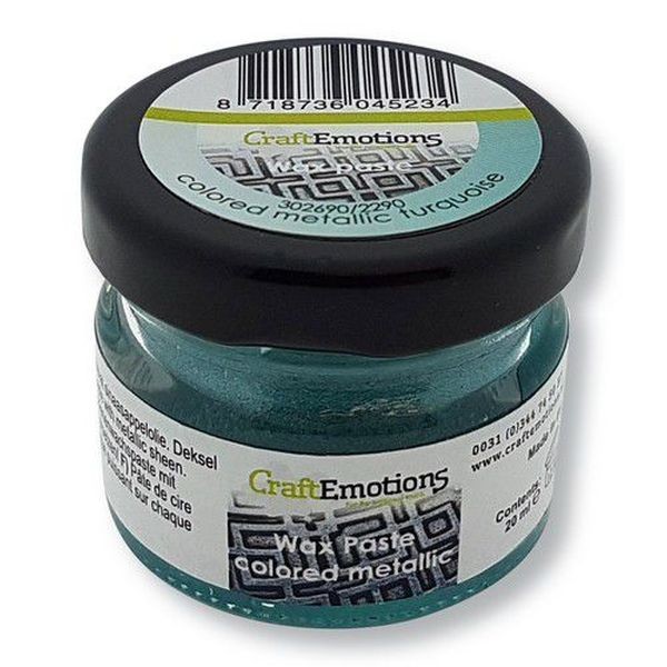 Craft Emotions Wax Paste Colored Metallic Turquoise
