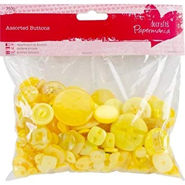Papermania Assorted Buttons Yellow