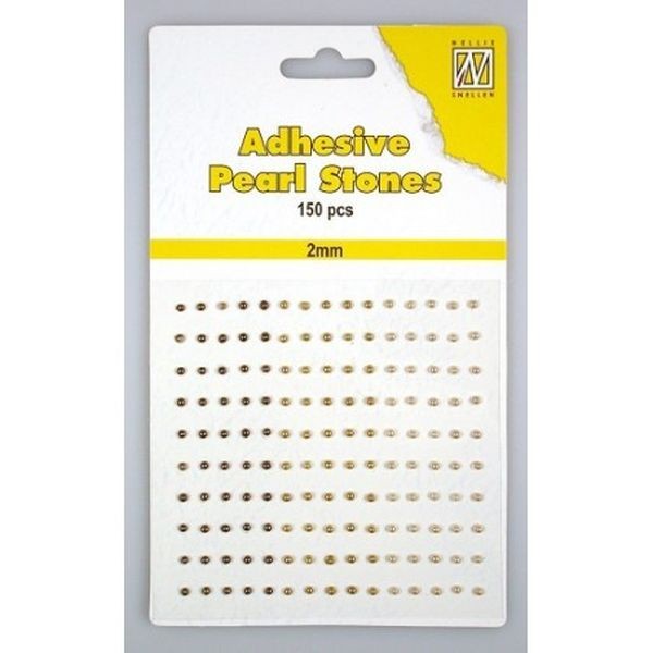 Nellie´s Choice Adhesive Pearls Stones 2mm Brown
