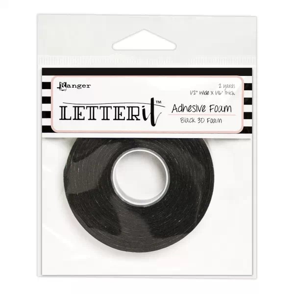 Ranger Letter it 3D Foam Tape Roll Black