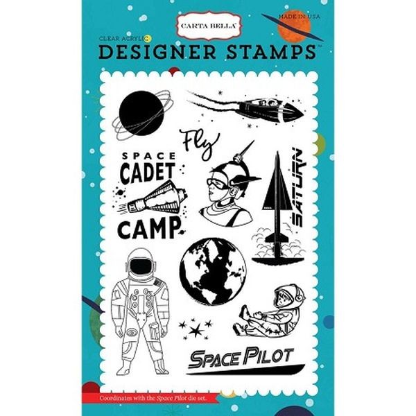 Carta Bella Space Academy Clearstamps Space Pilot