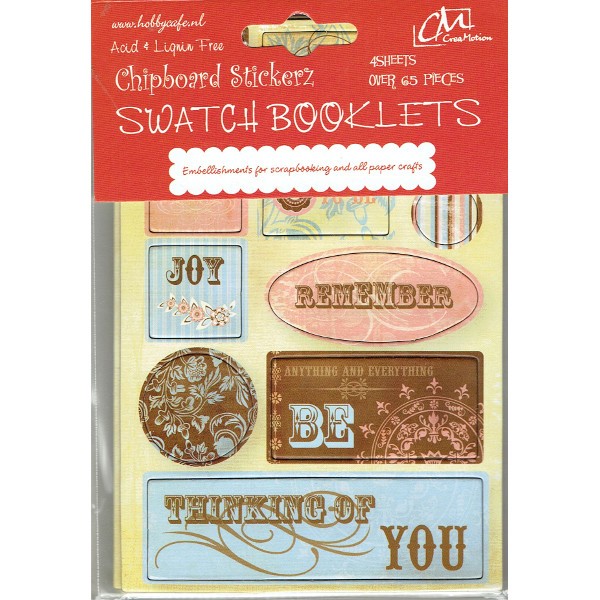 CreaMotion Swatch Booklets Chipboard Stickers Set 1