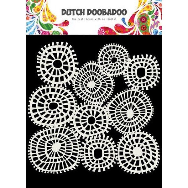 Dutch Doobadoo Mask Stencil 6x6 Linnen Circles