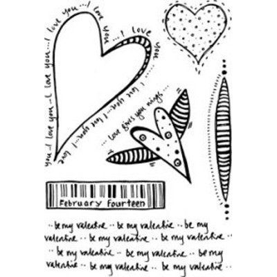 Paper Artsy Squiggly Ink A6 Love & Kisses 02