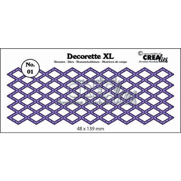 CreaLies Decorette XL No. 01 Stitched Diamonds