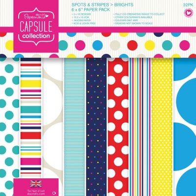 Papermania Capsule Spots & Stripes Paperpack 6x6 Brights